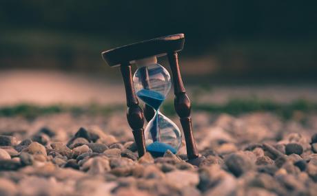 hourglass in sand