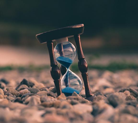 hourglass in sand