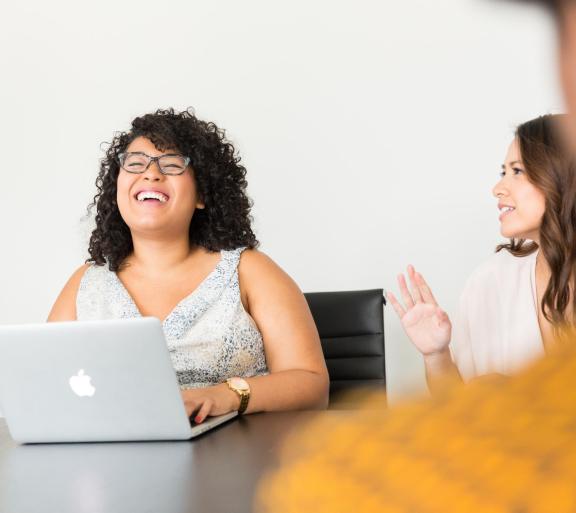 women in a meeting