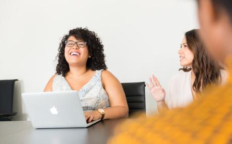 women in a meeting