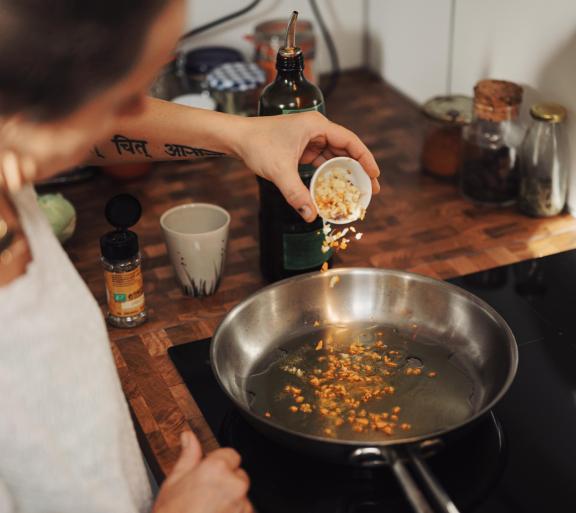 woman cooking