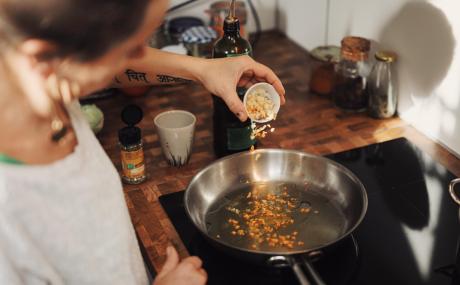 woman cooking