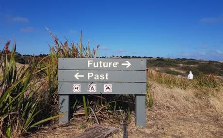 sign on beach