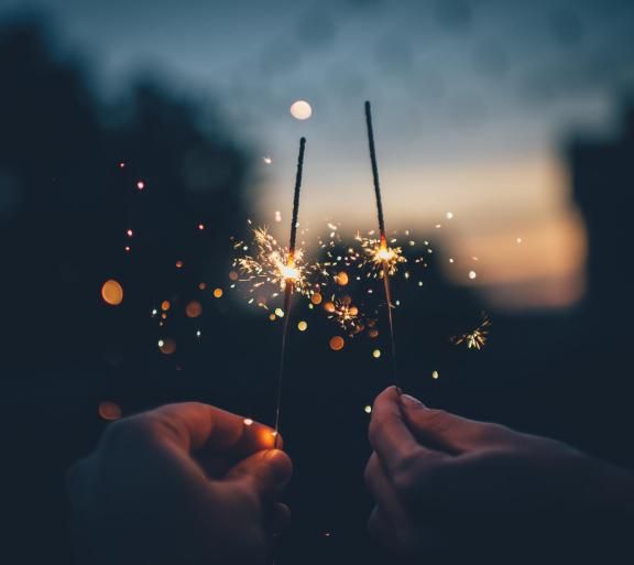 two sparklers