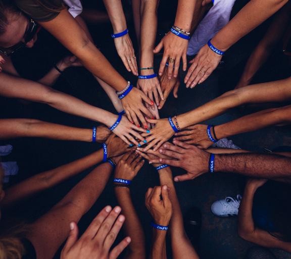 hands in a circle