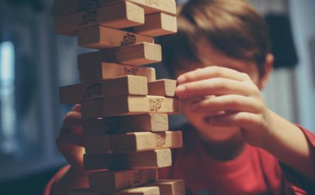 jenga game close-up