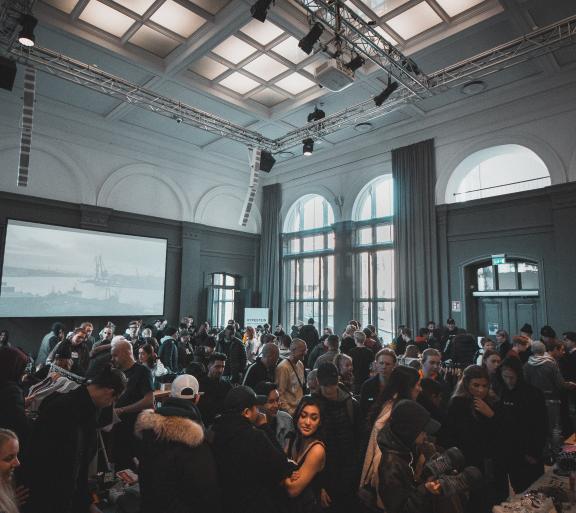 group of people, party, in a conference room