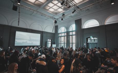 group of people, party, in a conference room