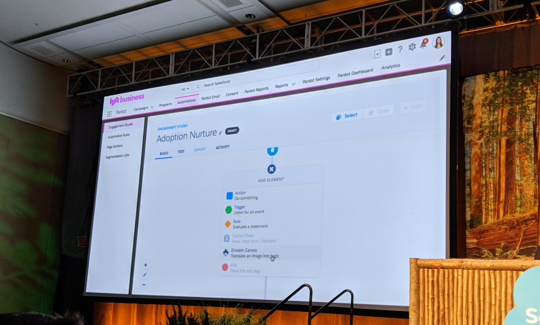 Pardot Einstein Canvas Salesforce B2B Marketing Keynote 2018