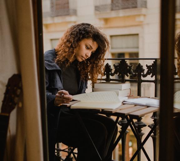 woman reading