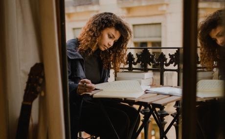 woman reading