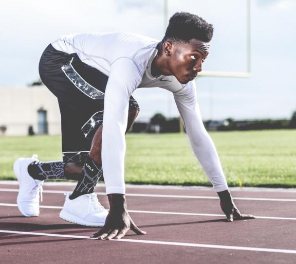 runner on a track