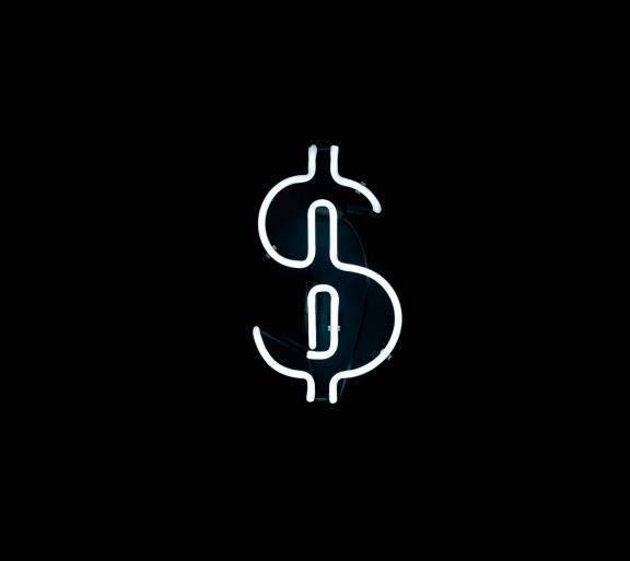 money sign neon